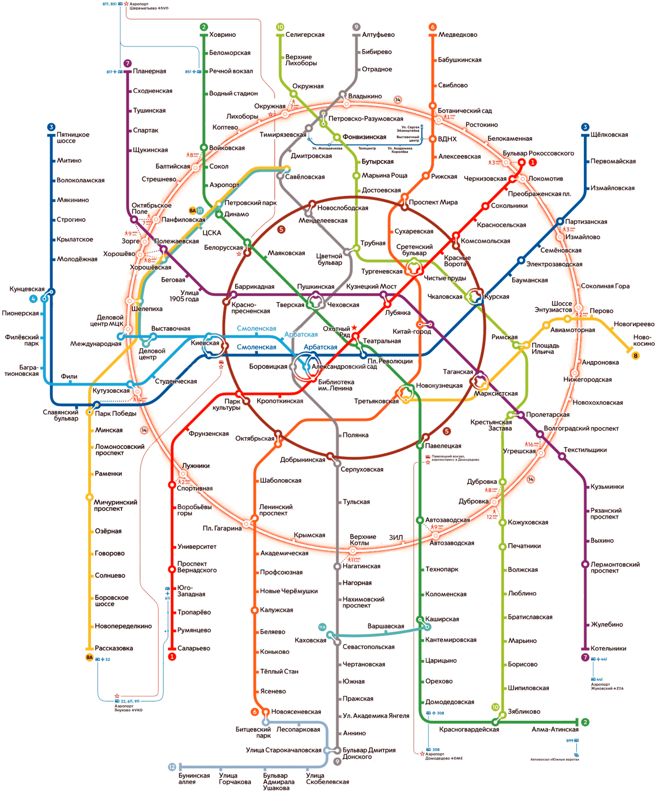 Схема метро Москвы